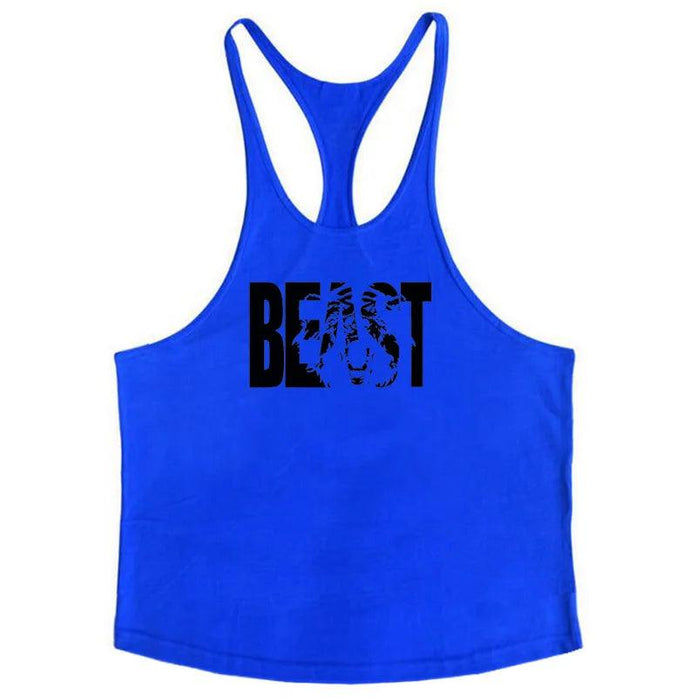 Men's Sleeveless Cotton Tank Top for Bodybuilding and Fitness - Muscle Stringer Vest