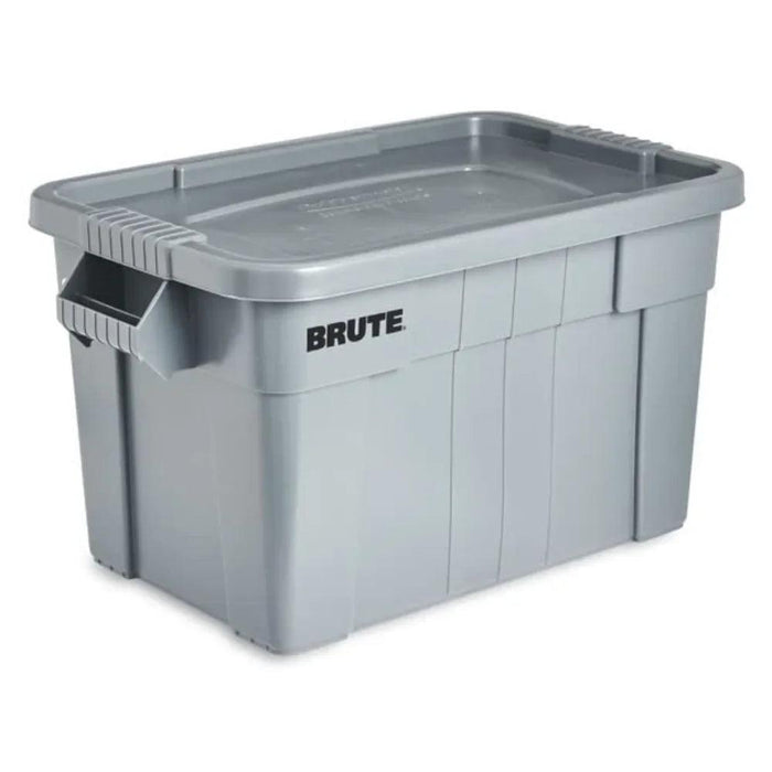 Set of 6 Heavy-Duty Gray Storage Bins with Lids for Versatile Organization and Moving Solutions