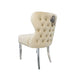 Sleek Contemporary Dining Chairs with Stylish Stainless Steel Frame