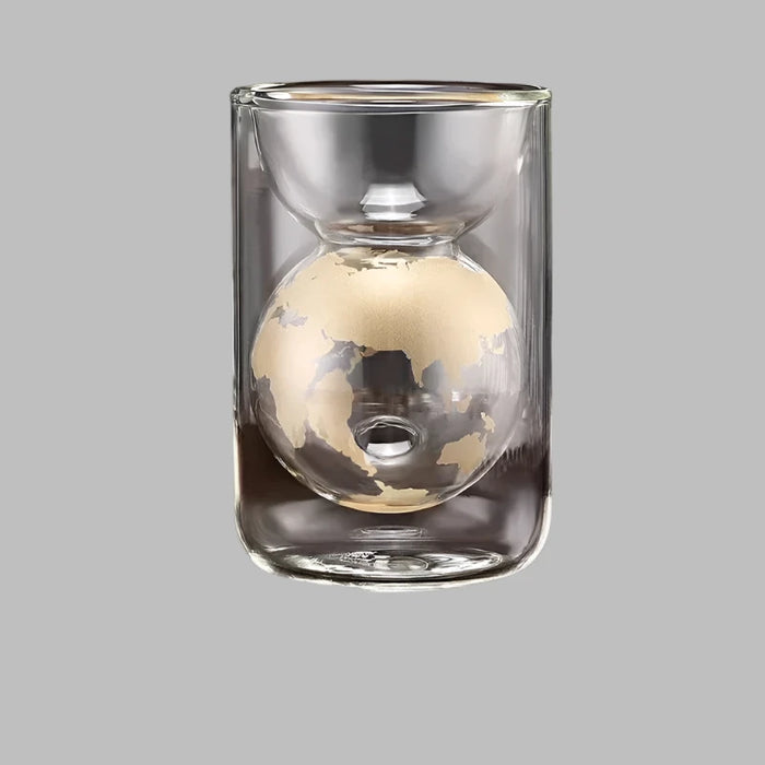 Sophisticated Double-Walled Globe-Shaped Glass Cup for All Your Favorite Drinks