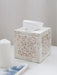 Elegant Handcrafted Mother of Pearl Tissue Box - Unique Artisan Decor for a Chic Home Upgrade