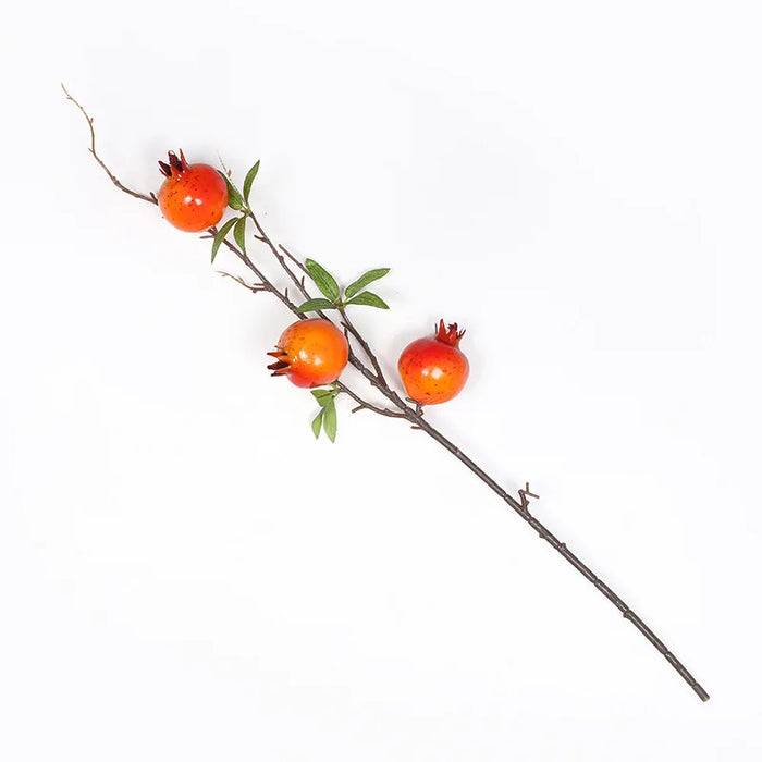 Exquisite Faux Pomegranate Floral Branch for Year-Round Home Elegance