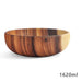 Large Eco-Friendly Acacia Wood Bowl Set for Salads and Fruits - Stylish Serving Solution