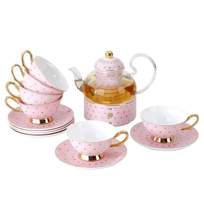 Elegant Lemon Blossom Fine Bone China Beverage Set - A Luxurious Experience for Tea and Coffee Enthusiasts