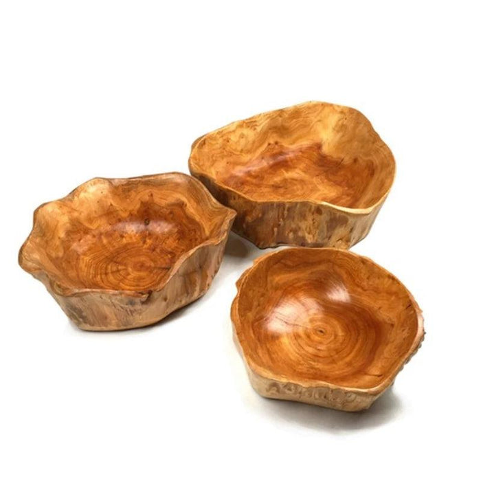 Artisan Crafted Natural Wood Bowl for Salads and Desserts - Distinctive Fruit Serving Tray for Home and Gifting