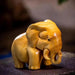 Handcrafted Wooden Wildlife Figurines: Distinctive Rhino, Hippo, and Elephant Decor for Home and Travel