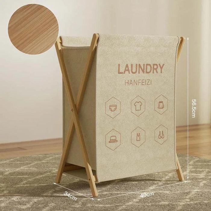 Chic Foldable Laundry Hamper with Lid - Elegant Cotton Linen Organizer for Stylish Home Storage