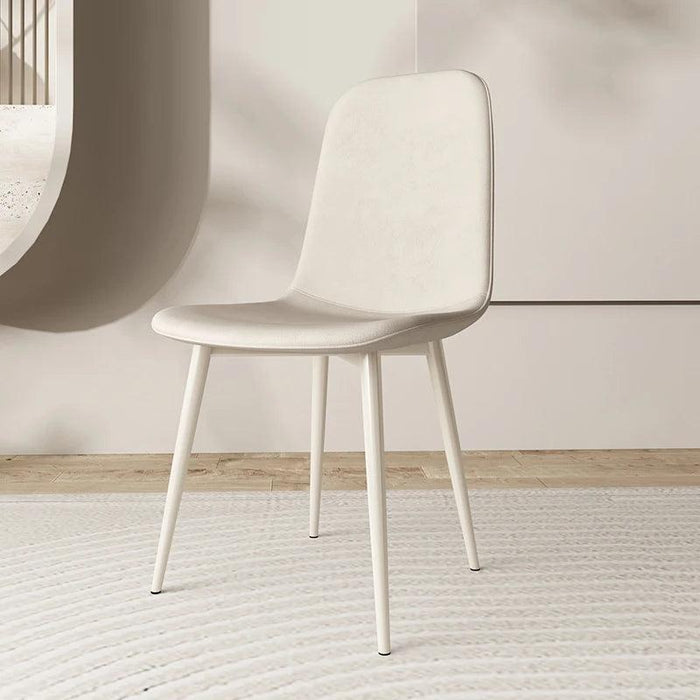 Chic White Leather Dining Chair for Upscale Aesthetics