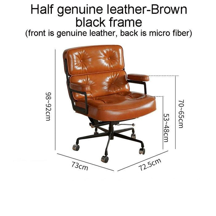 Elevate Your Office with the Luxurious Leather Executive Swivel Chair