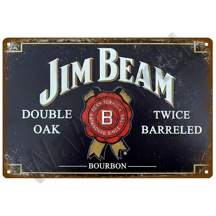 Retro Beer Tin Sign for Classic Man Cave Decor