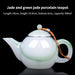 Elegant Jade Green Porcelain Tea Set - Deluxe Brewing Experience