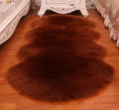 Luxurious Soft Faux Fur Area Rugs for Bedroom and Living Room