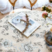 Elegant Vintage Floral Cotton Linen Table Runner with Chic Tassels