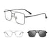 Sleek Polarized Titanium Clip-On Aviator Shades