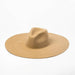 Wide Brim Wool Felt Fedora Hat for Men and Women