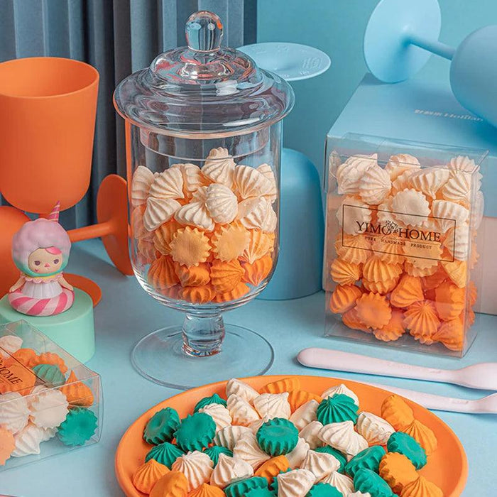 Whimsical 54-Piece Miniature Candy Meringue and Sugar Biscuit Collection for Sweet Decor and Photography