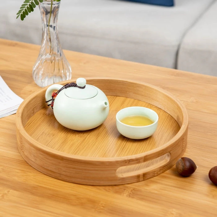 Wooden Tea Soak Tray - Eco-Friendly Wood Plate for Tea Ceremony and Snacks