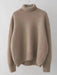 Chic High Neck Cashmere Knit Sweater for Women