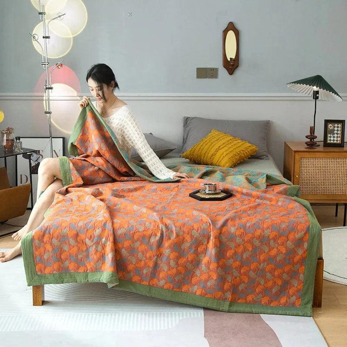 Ethnic-Inspired Cotton Gauze Bedspread Blanket for Ultimate Comfort