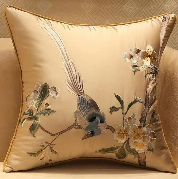 45x45/50x35cm Chinese Traditional Embroidered Bird Cushion Cover