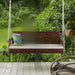 Farmhouse Serenity 880 LBS Outdoor Swing Bench with Cushions - Elegant Patio & Garden Hanging Seat