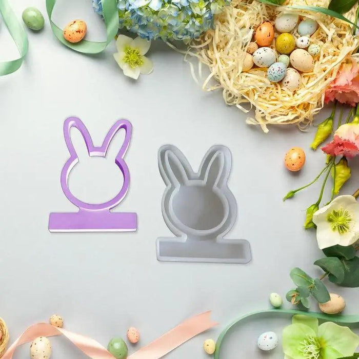 3D Hollow Easter Bunny Candle Silicone Mold for Handmade Crafts and Resin Art