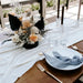 Chic Hand-Torn Organic Cotton Napkins in Slate Blue - Set of 12