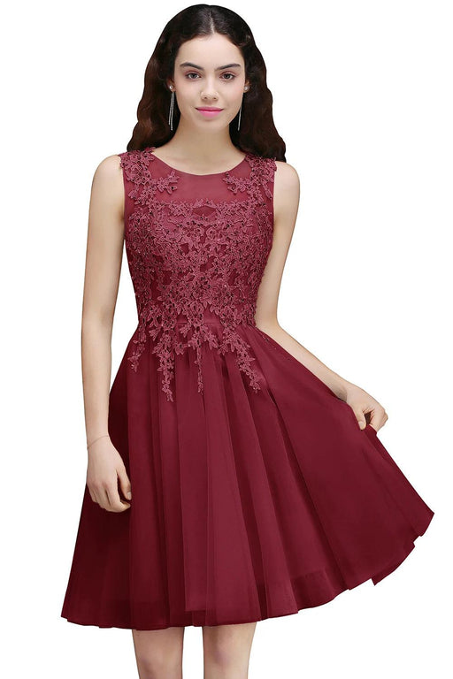 O Neck Tulle Evening Dress