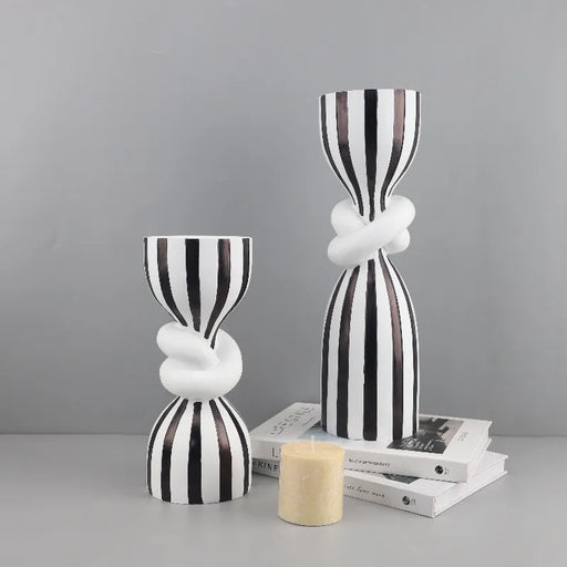 Geometric Knot Resin Candle Holders Set - Stylish Home Decor Accents