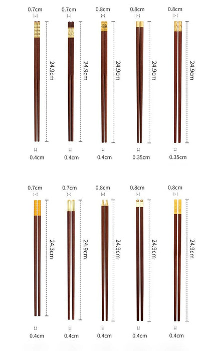 Elegant Red Bamboo Chopstick Set - Elevate Your Asian Dining Experience