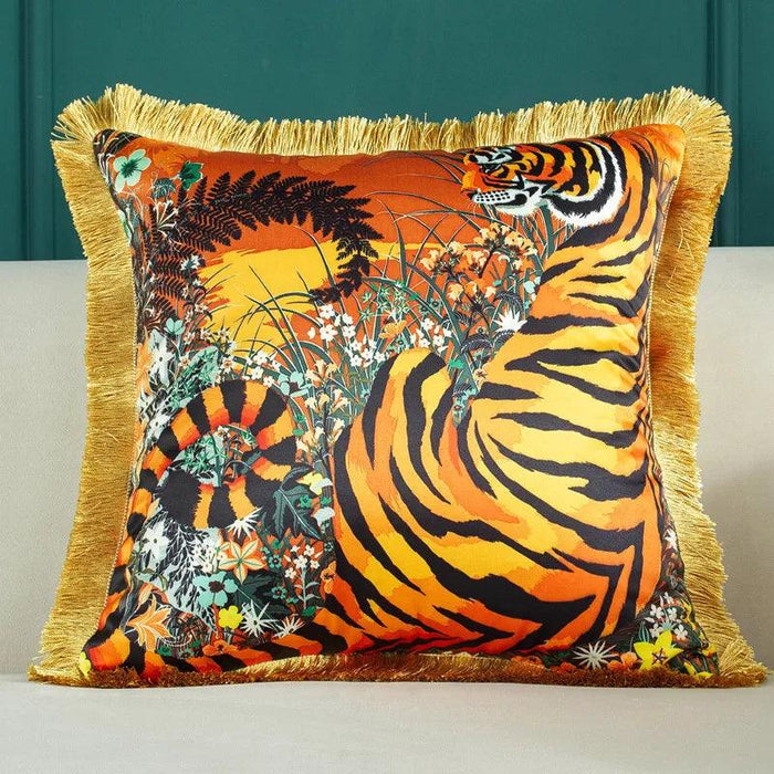 Retro Chic Lumbar Cushion Cover for Elegant Home Styling