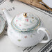 Elegant Japanese Bone China Tea Set with Black Teacups - Luxurious Tea Experience for Two