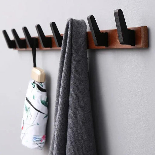 Stylish Solid Wood Wall-Mounted Coat Rack for Chic Home Organization