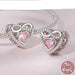 Eternal Bond: 925 Sterling Silver Baby Footprint Heart Charm Pendant