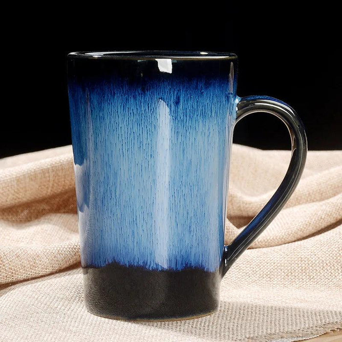 Handcrafted Ceramic Tea Cup with Unique Texture - Stylish 400ml Mug