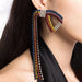 Colorful Crystal Tassel Dangle Earrings for Bold Fashion Statements