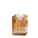 Luxurious Crystal Glass Jar for Toothpicks and Cotton Swabs - Elegant Storage Solution for Home and Hotel Decor