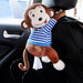 Monkey and Bunny Plush Tissue Box Cover - Ideal for Car and Home