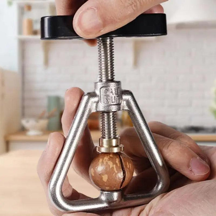 Premium Stainless Steel Manual Nut Cracker for Effortless Almond, Hazelnut, and Macadamia Shelling - Essential Kitchen Tool