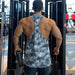 Men's Camouflage Y-Back Stringer Tank - Stylish Fitness Top for Gym and Bodybuilding