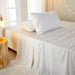 Bamboo Fiber Cooling Bedding Collection - Complete Set with Fitted Sheet, Flat Sheet, and Pillowcases in Multiple Sizes