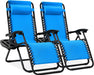 Luxury Zero Gravity Lounge Chairs Set with Accessories in Elegant Black