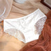 Luxe Satin Lace Hollow Out Sexy Panties for Women - Low Waist Intimates in Solid Colors