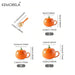 Adorable Kawaii Pumpkin Ceramic Mug Set - Perfect Halloween Drinkware for Soups and Beverages