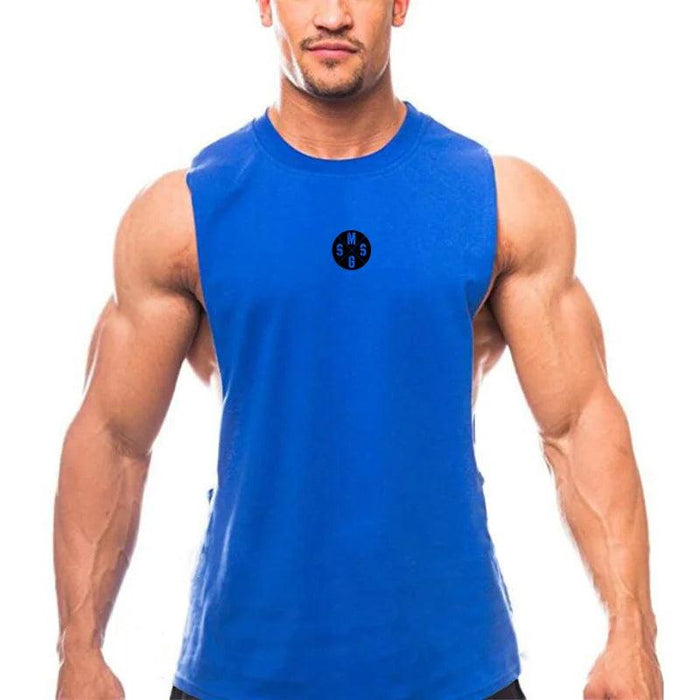 Bodybuilding Muscle Vest for Men - 3D Printed Workout Tank Top with Low Cut Armholes