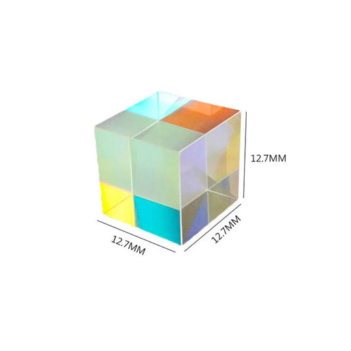 Colorful Optical Glass X-Cube Prism - Engaging Physics Toy for Young Minds