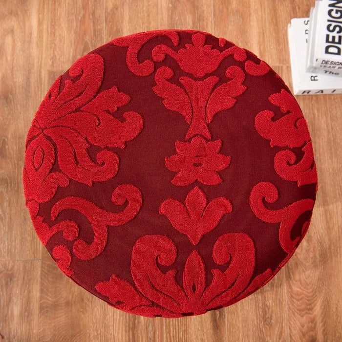 Elegant Stretch Jacquard Chair Protector Cover for Round Seats