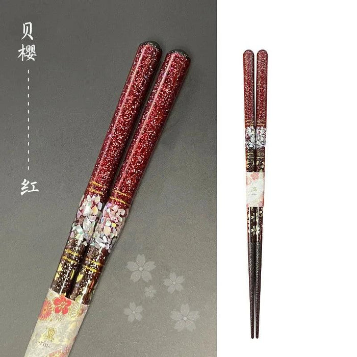 Elegant Handcrafted Japanese Wooden Chopsticks Set - Premium Dining Utensils for a Refined Experience