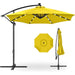 Solar-Powered 10ft LED Hanging Market Umbrella for Outdoor Spaces