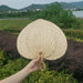 Vintage Raffia Hand Fan - Artisan Bamboo Cooling Accessory for Elegant Summer Celebrations